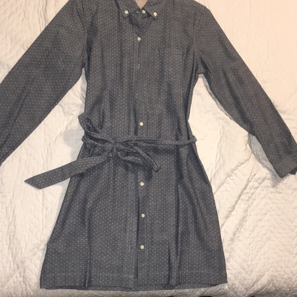 BANANA REPUBLIC Polka dot button up dress